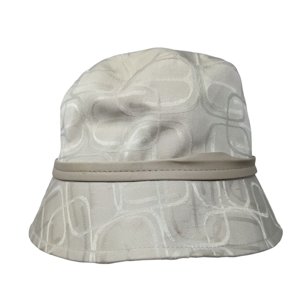 Express Monogram Bucket Hat Tan Small/Medium Lined Leather Strap